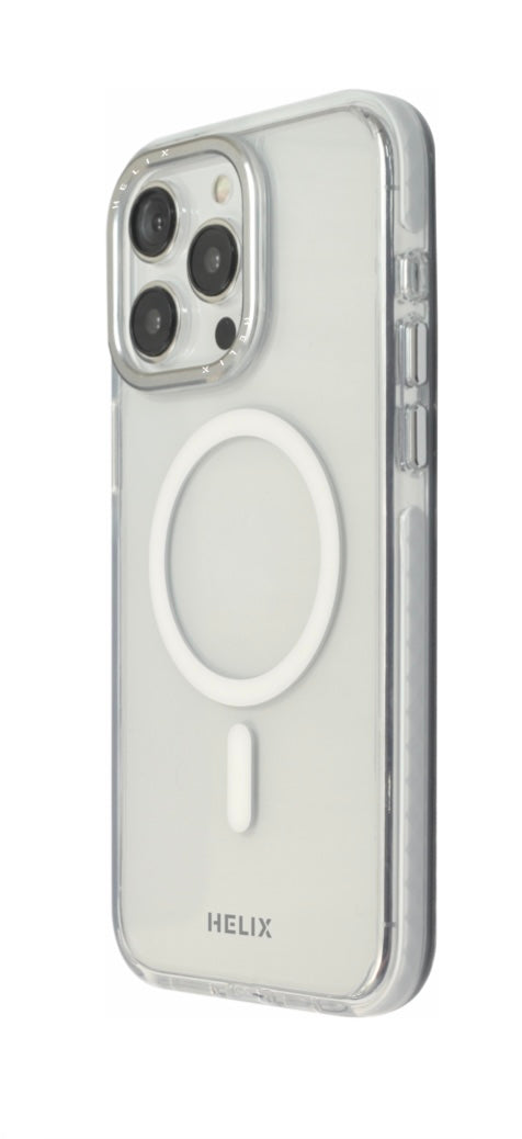 HELIX Heli-Rex Pro Clear MagSafe Case with Anti-Fall Protection and Built-in Airbags for iPhone 15 Pro - White