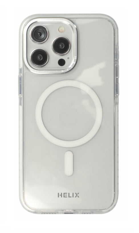 HELIX Heli-Rex Pro Clear MagSafe Case with Anti-Fall Protection and Built-in Airbags for iPhone 15 Pro - White