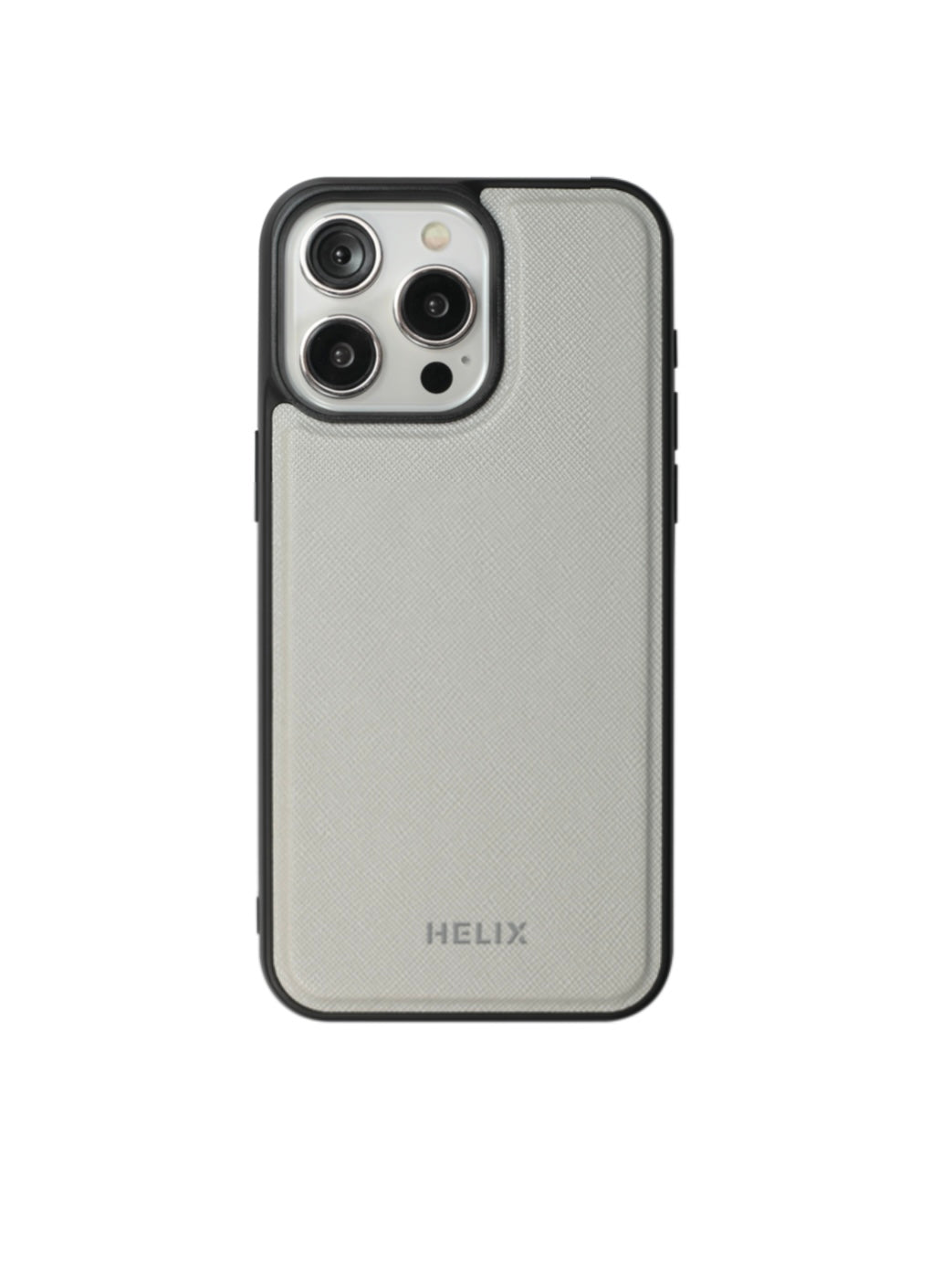 HELIX Heli-Lux Leather MagSafe Case with Protective Corners for iPhone 15 Pro Max - Grey