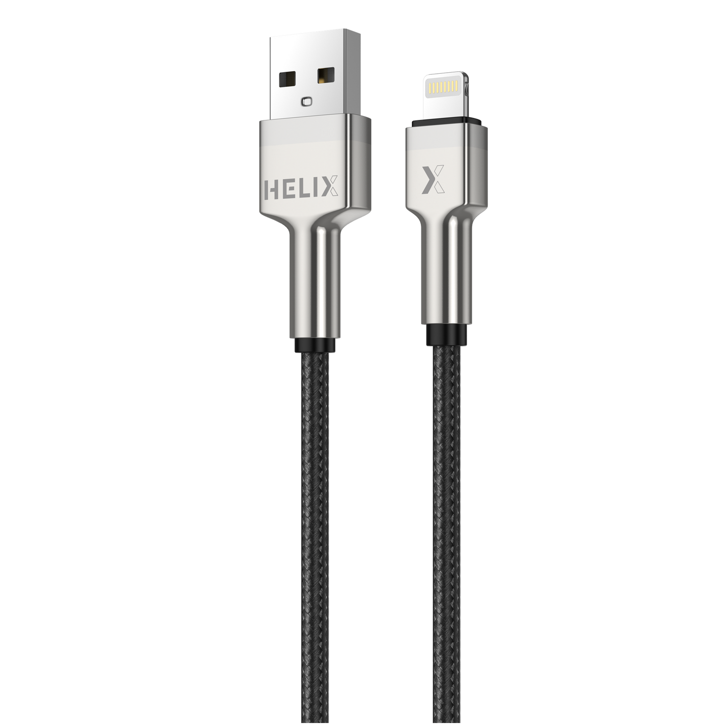 HELIX Ultra Fast Charging Zinc Alloy USB-A To Lightning Cable With Aluminum Alloy Shell, Double Nylon Braided  1.2M - HELICORD-UL