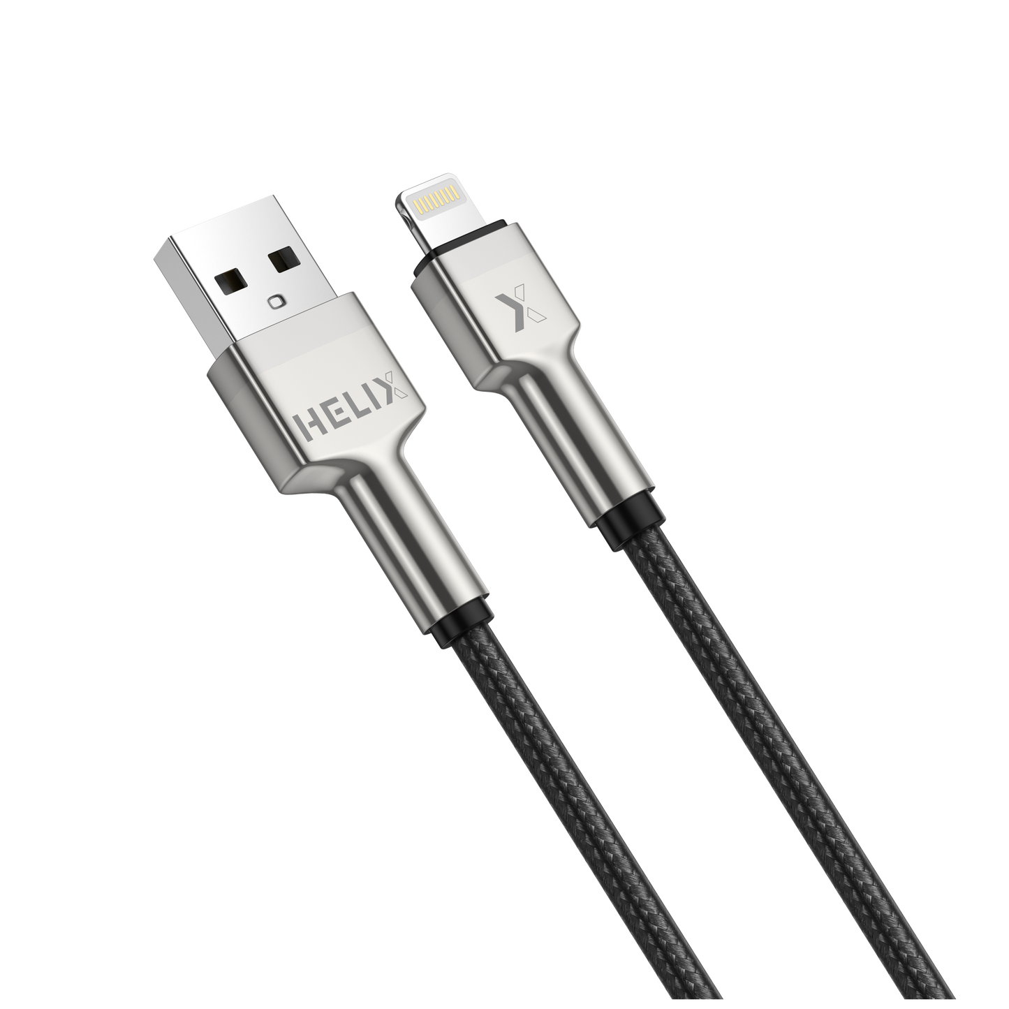 HELIX Ultra Fast Charging Zinc Alloy USB-A To Lightning Cable With Aluminum Alloy Shell, Double Nylon Braided  1.2M - HELICORD-UL