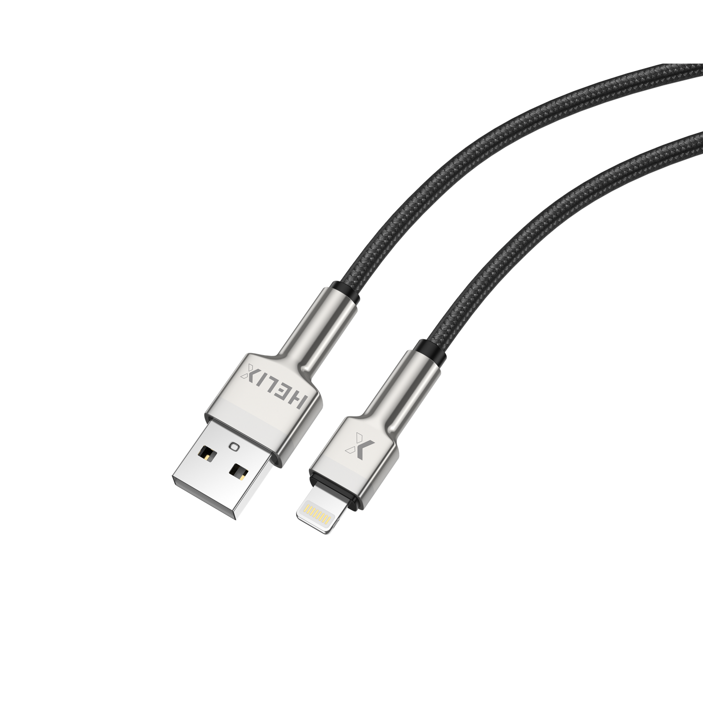 HELIX Ultra Fast Charging Zinc Alloy USB-A To Lightning Cable With Aluminum Alloy Shell, Double Nylon Braided  1.2M - HELICORD-UL