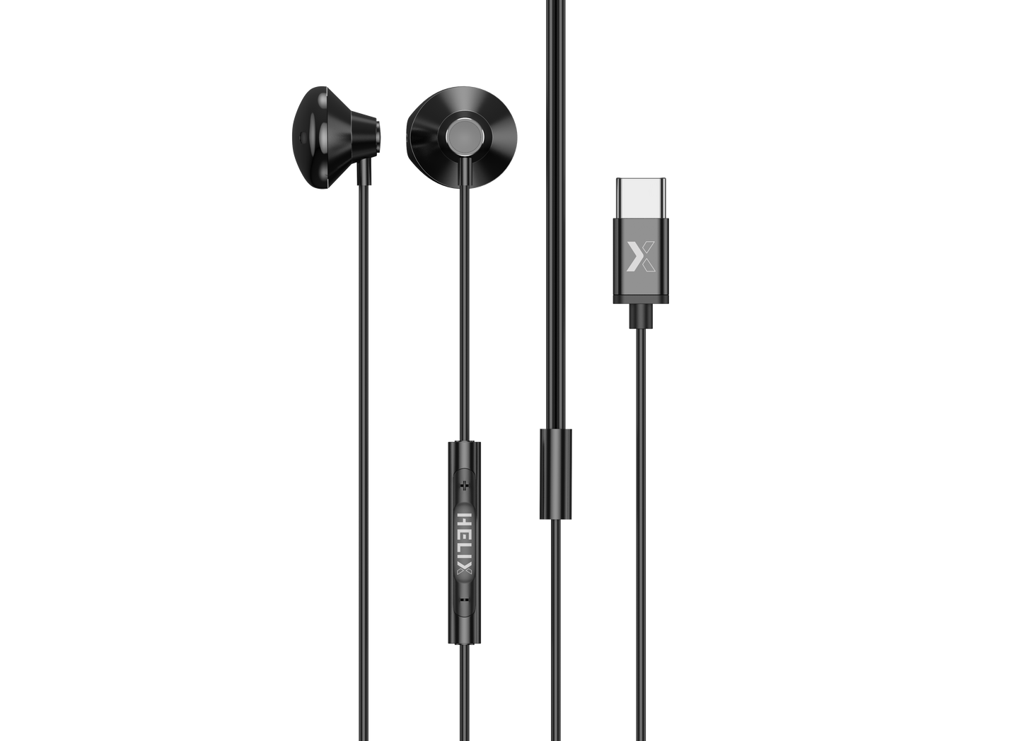 HELIX HELIBUDS-WC USB-C Wired Earbuds – Premium Sound, 8mm Drivers, and 1.2m Cord for High-Quality Audio