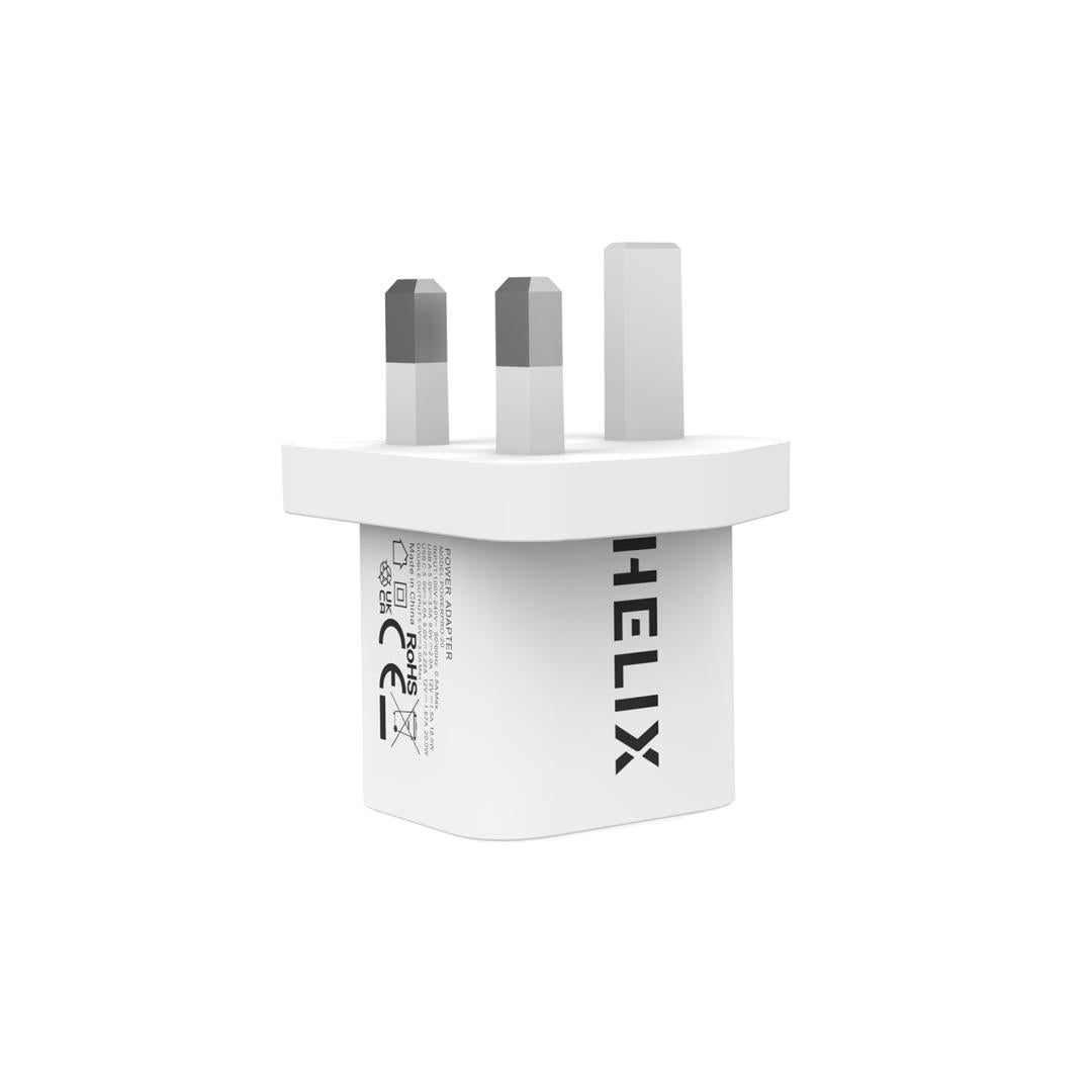 HELIX 20W Ultra Fast Compact Duo Port PD USB-C & QC USB-A Wall Charger - POWERPRO-20